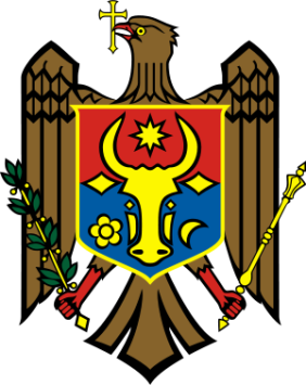 Pictured is the Coat of Arms of The Republic of Moldova.